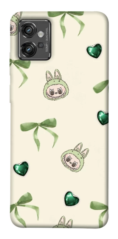 Чехол на Motorola Moto G32 Labubu Green Heart фото 1 из 1