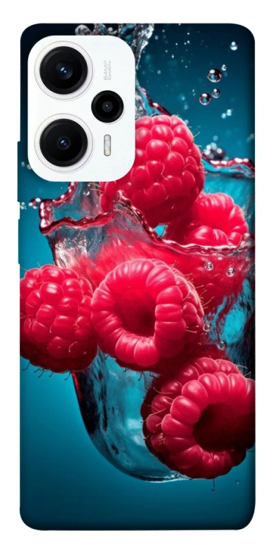 Чохол на Xiaomi Poco F5 / Note 12 Turbo Малинка у воді фото 1 з 1