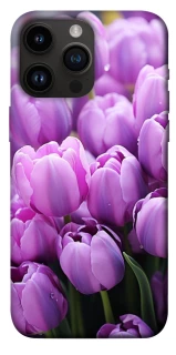 Чехол на Apple iPhone 14 Pro Max (6.7") Фиолетовые тюльпаны фото 1 из 1