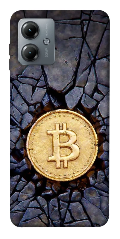 Чохол на Motorola Moto G14 Bitcoin cracks фото 1 з 1