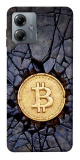 Чохол на Motorola Moto G14 Bitcoin cracks фото 1 з 1