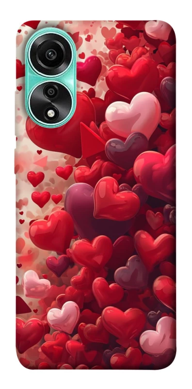 Чохол на Oppo A78 4G Many hearts фото 1 з 1