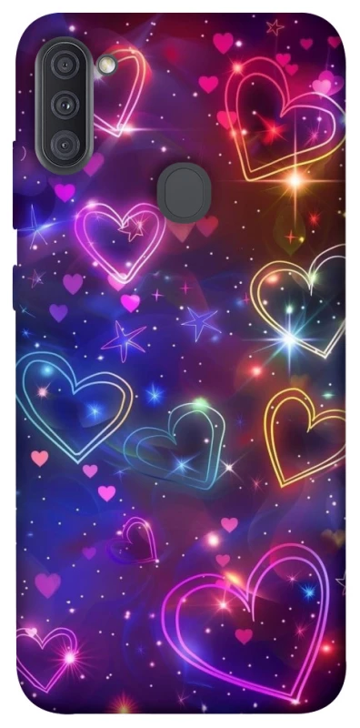 Чохол на Samsung Galaxy A11 Drawn hearts фото 1 з 1