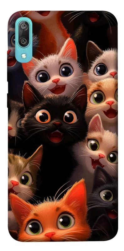 Чохол на Huawei Y6 Pro (2019) happy cats фото 1 з 1