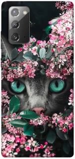 Чохол на Samsung Galaxy Note 20 Кіт в квітах фото 1 з 1