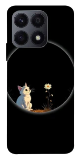 Чехол на Huawei Honor X8a Cat and flower фото 1 из 1
