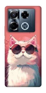 Чохол на Infinix Note 40 Pro 4G Сat with glasses фото 1 з 1