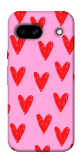 Чехол на Google Pixel 8a Red hearts 2 фото 1 из 1