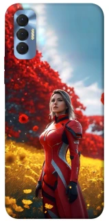 Чехол на TECNO Spark 8P Cyber space girl ver.5 фото 1 из 1