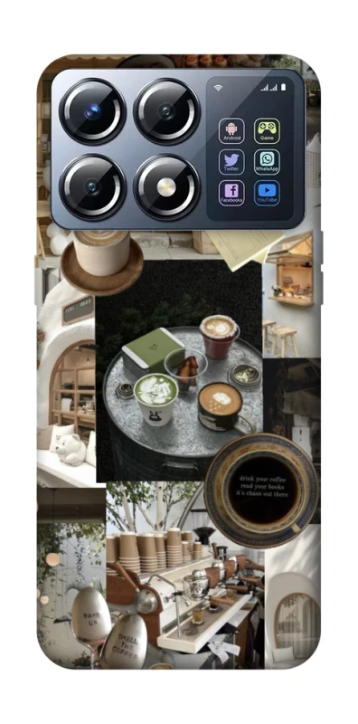 Чохол на Xiaomi POCO X8 Pro Coffee collage ver.4 фото 1 з 1