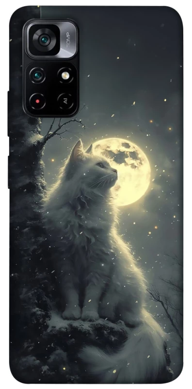 Чехол на Xiaomi Poco M4 Pro 5G Кот под луной фото 1 из 1