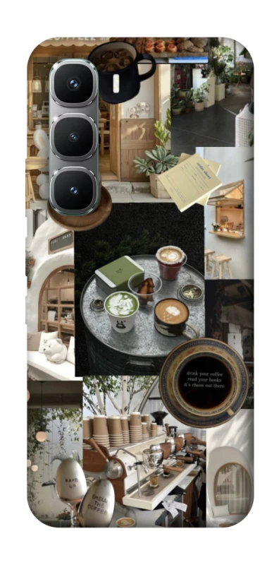 Чохол на Infinix Hot 60 Pro Coffee collage ver.4 фото 1 з 1