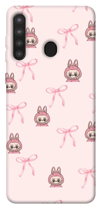 Чохол на Samsung Galaxy A21 Pink bows and Labubus фото 1 з 1