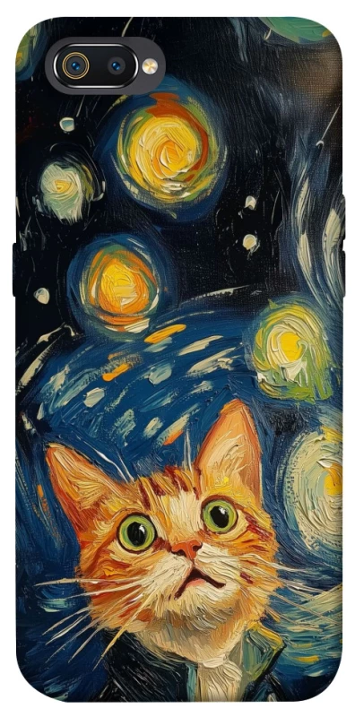 Чехол на Realme C2 paint cat фото 1 из 1