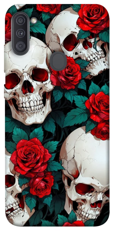 Чохол на Samsung Galaxy A11 skull and rose фото 1 з 1