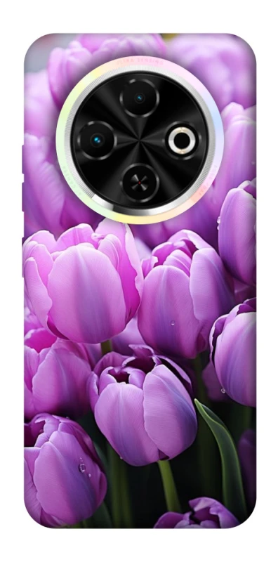 Чехол на TECNO Spark 30C Фиолетовые тюльпаны фото 1 из 1