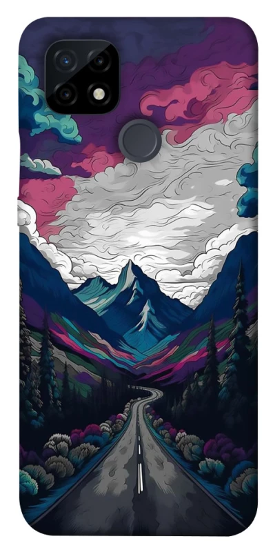 Чехол на Realme C21 Нарисованные горы фото 1 из 1