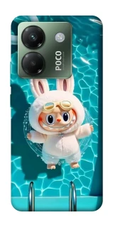 Чохол на Xiaomi Poco M7 pro 5G Labubu in the pool ver.2 фото 1 з 1