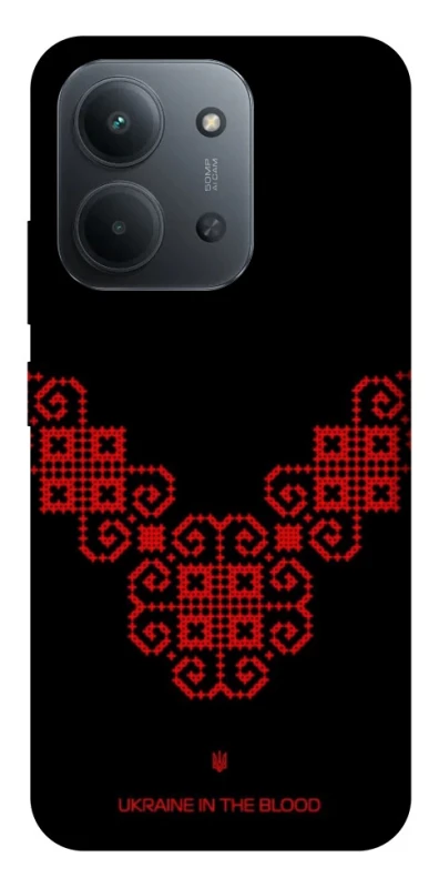 Чохол на Xiaomi Redmi 15C (Global) Чорно-червона вишиванка фото 1 з 1