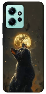 Чехол на Xiaomi Redmi Note 12 4G Кот под луной v2 фото 1 из 1