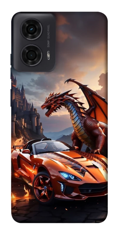 Чохол на Motorola Moto G04 Сar and dragon фото 1 з 1