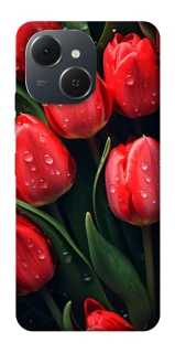 Чохол на TECNO Spark 40C Червоні тюльпани фото 1 з 1