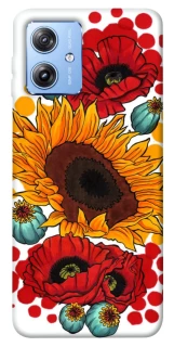 Чохол на Motorola Moto G84 Соняшники та маки фото 1 з 1