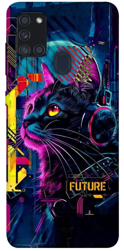 Чохол на Samsung Galaxy A21s Cyber Cat v2 фото 1 з 1
