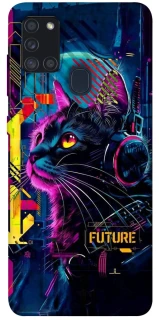 Чохол на Samsung Galaxy A21s Cyber Cat v2 фото 1 з 1