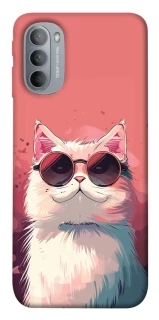 Чохол на Motorola Moto G31 Сat with glasses фото 1 з 1