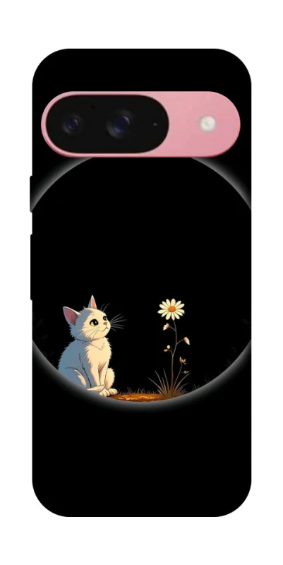 Чохол на Google Pixel 9 Cat and flower фото 1 з 1