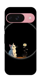 Чехол на Google Pixel 9 Cat and flower фото 1 из 1