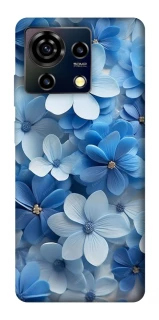 Чехол на ZTE Blade V50 Vita Синие цветы фото 1 из 1