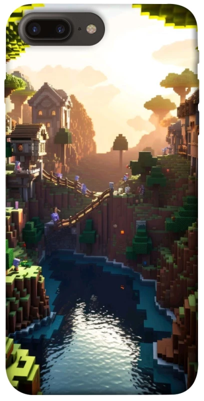 Чехол на Apple iPhone 7 plus / 8 plus Minecraft sunset фото 1 из 1