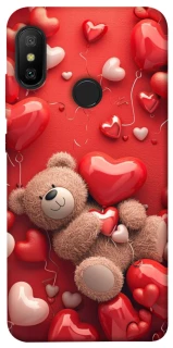 Чехол на Xiaomi Mi A2 Lite / Xiaomi Redmi 6 Pro bear in hearts фото 1 из 1