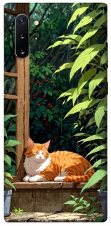 Чехол на Samsung Galaxy Note 10 Plus red cat фото 1 из 1