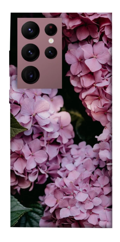 Чохол на Samsung Galaxy S22 Ultra Рожеві гартензії фото 1 з 1