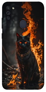 Чохол на Samsung Galaxy M11 Вогняний кіт фото 1 з 1