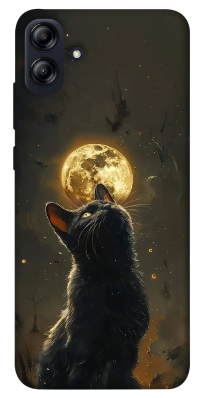 Чохол на Samsung Galaxy A04e Кіт під місяцем v2 фото 1 з 1