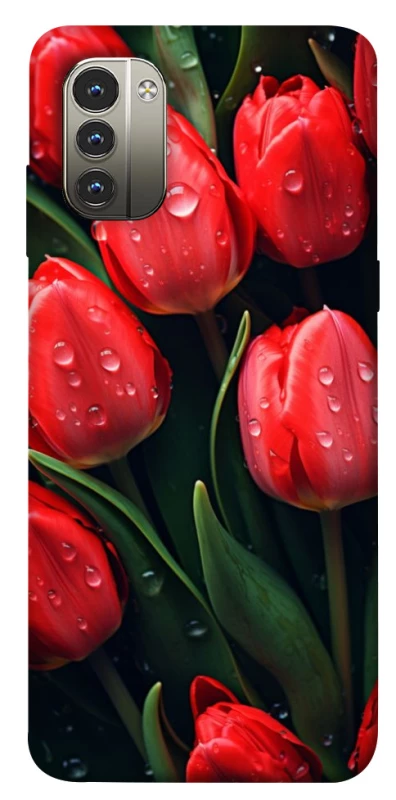 Чохол на Nokia G11 Червоні тюльпани фото 1 з 1