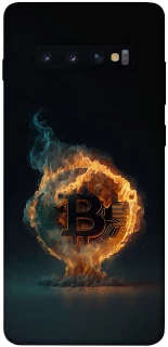 Чохол на Samsung Galaxy S10+ Fire Bitcoin фото 1 з 1