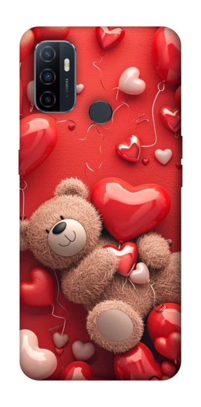 Чохол на Oppo A53 / A32 / A33 bear in hearts фото 1 з 1