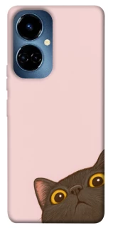 Чехол на TECNO Camon 19 Peeping cat фото 1 из 1