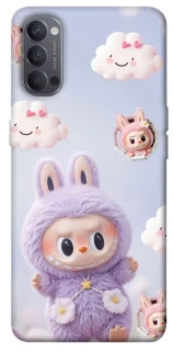 Чохол на Oppo Reno 4 Labubu & clouds фото 1 з 1