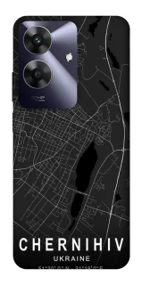 Чехол на Realme Note 60 Chernihiv map фото 1 из 1