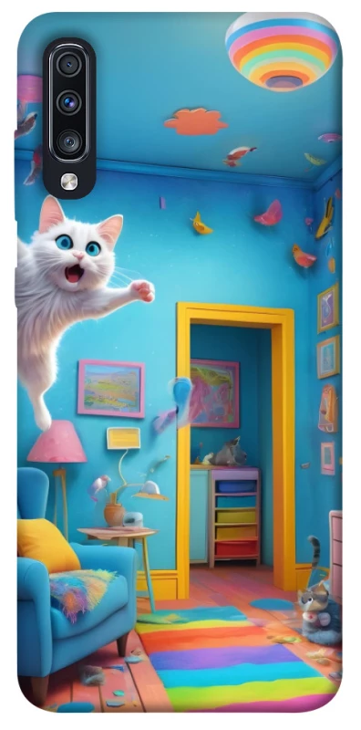 Чохол на Samsung Galaxy A70 (A705F) crazy cat фото 1 з 1