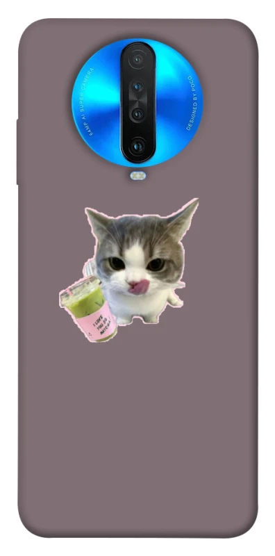 Чехол на Xiaomi Redmi K30 cat matcha фото 1 из 1