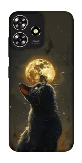 Чехол на ZTE Blade A73 4G Кот под луной v2 фото 1 из 1
