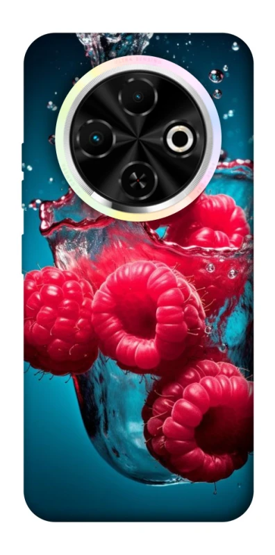 Чехол на TECNO Spark 30C Малинка в воде фото 1 из 1