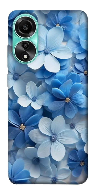 Чехол на Oppo A78 4G Синие цветы фото 1 из 1